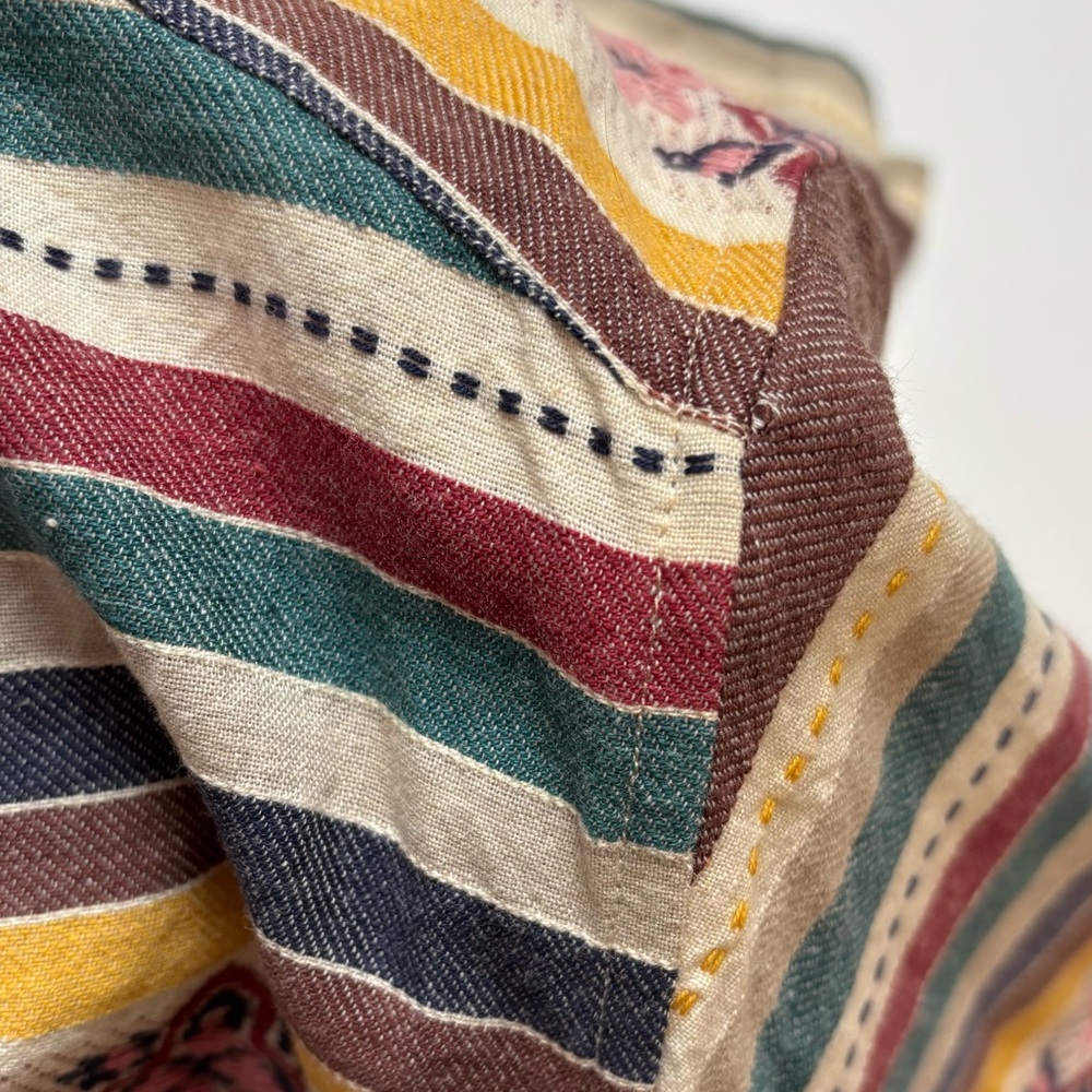 Backroad Blues striped and embroidered button down, large - Picture 9 of 9